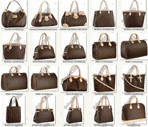 list of names of louis vuitton bags